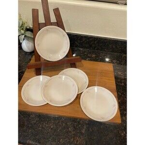 4 Corelle English breakfast salad plates